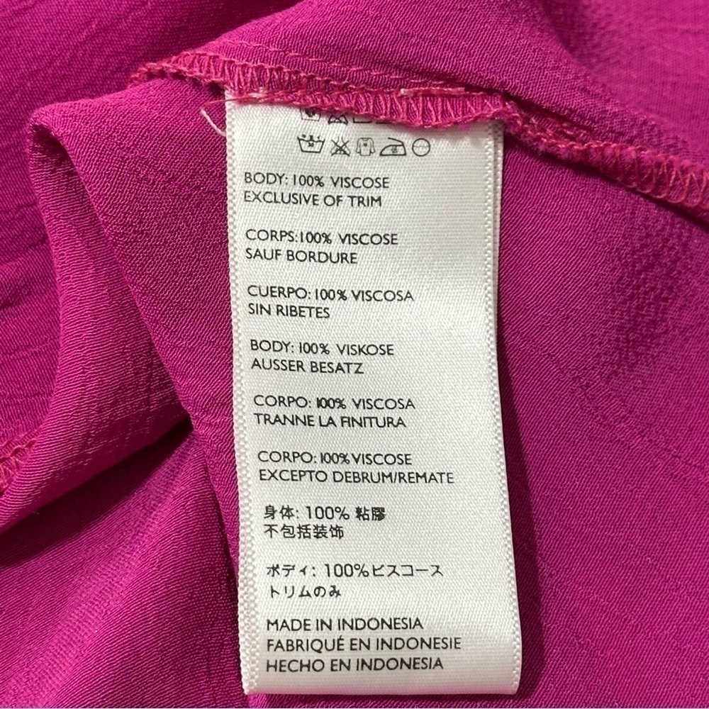 Cleobella Women’s Size M Fuchsia Pink Liliana Lace Trimmed Sleeveless Tank Top - Picture 6 of 8